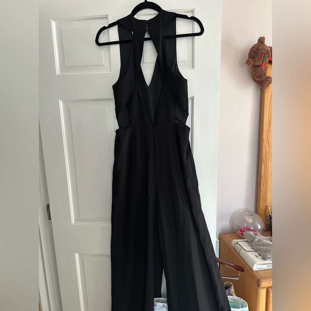 Black wide leg jumpsuit